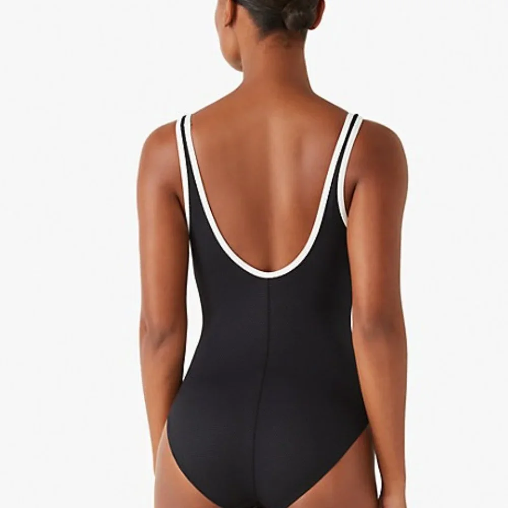 🩴  kate spade piqué square-neck one-piece sm $145🩴